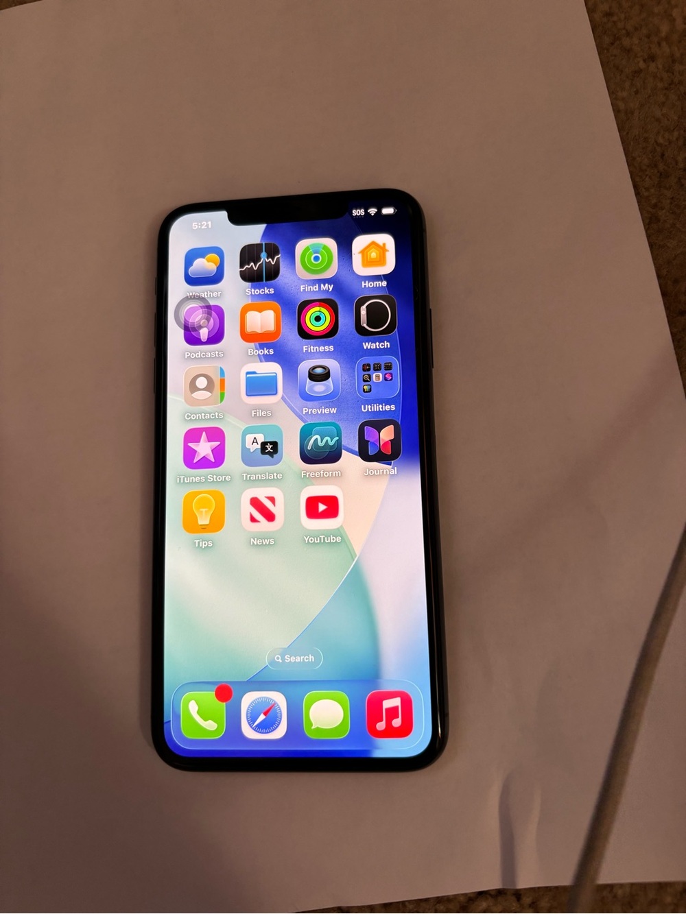 Apple iPhone 11 Pro Max Black Front with Colorful Home Screen